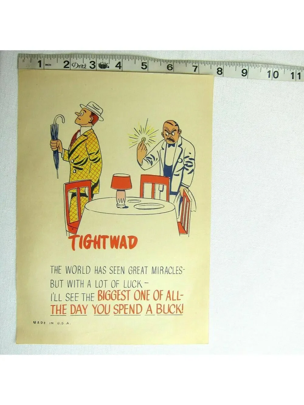 Vintage Vinegar Valentine Tightwad Penny Dreadful Sarcasm Insult Poem Ephemera